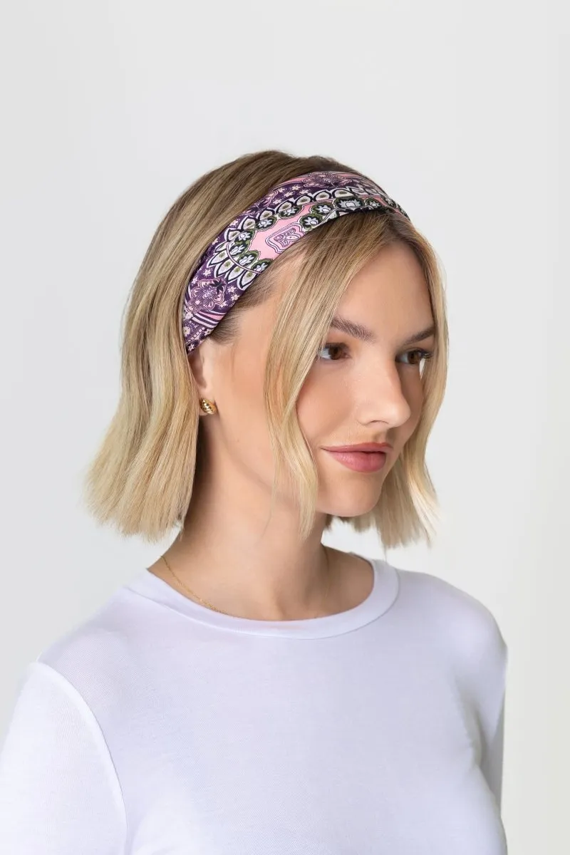 SQUARE HEAD SCARF (PINK/BLACK)