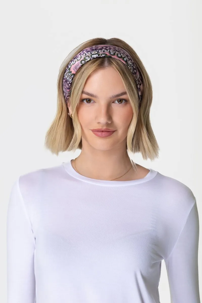 SQUARE HEAD SCARF (PINK/BLACK)