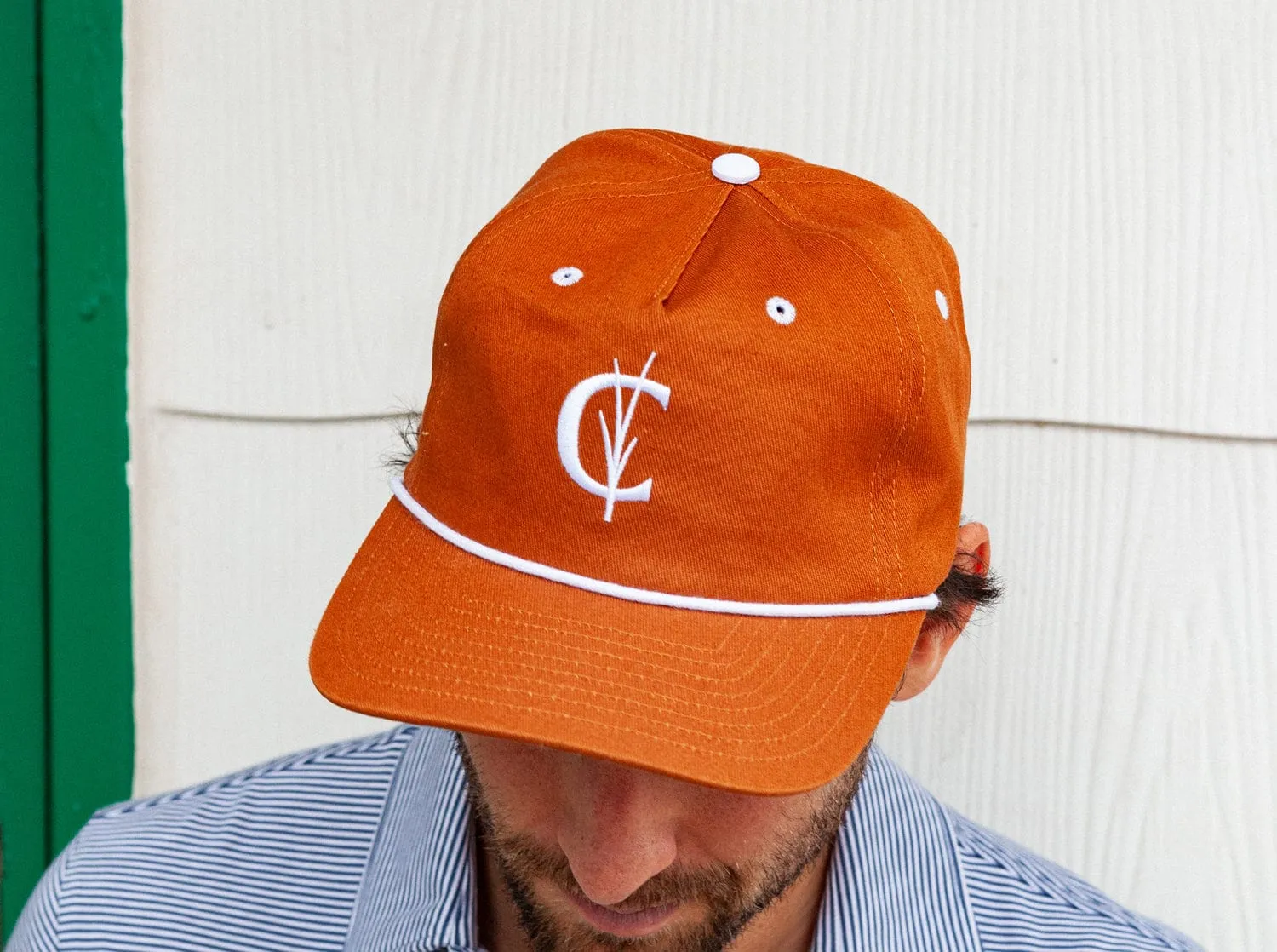 Throwback Hat - Grassy C - Burnt Orange