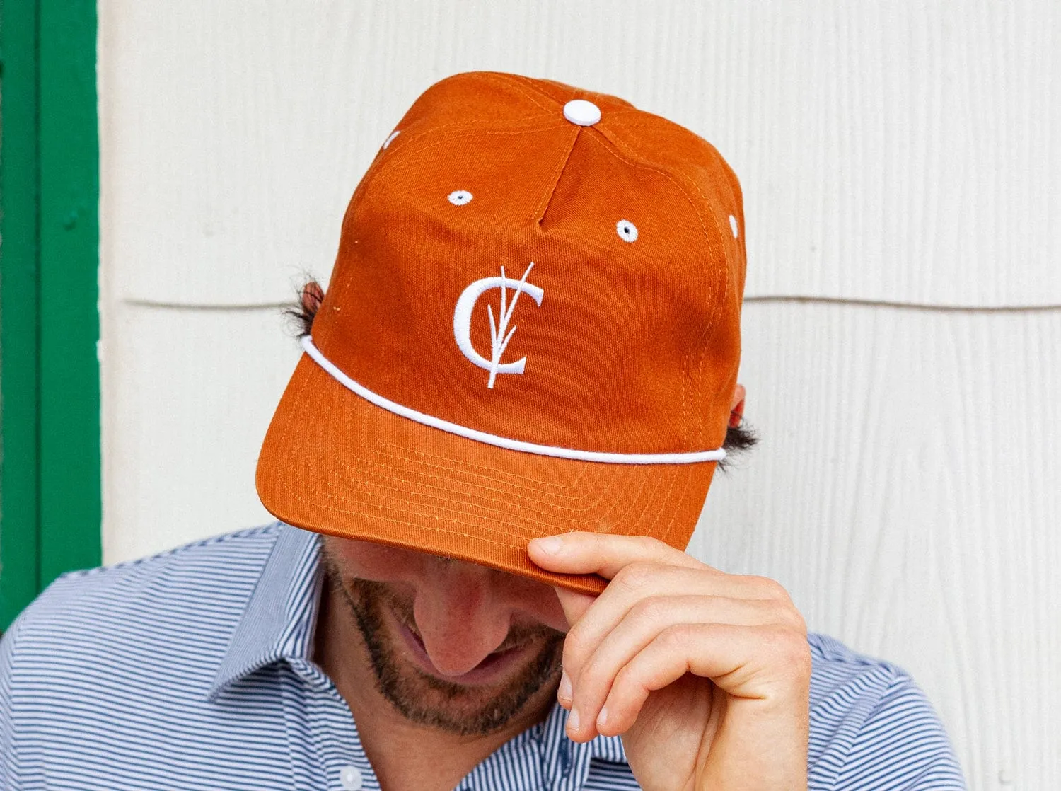 Throwback Hat - Grassy C - Burnt Orange