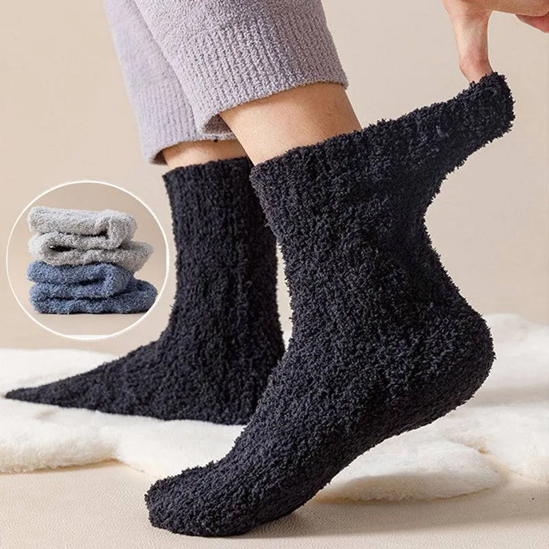 Winter Warm Fuzzy Coral Fleece Socks – Ultra-Soft & Cozy Home Socks