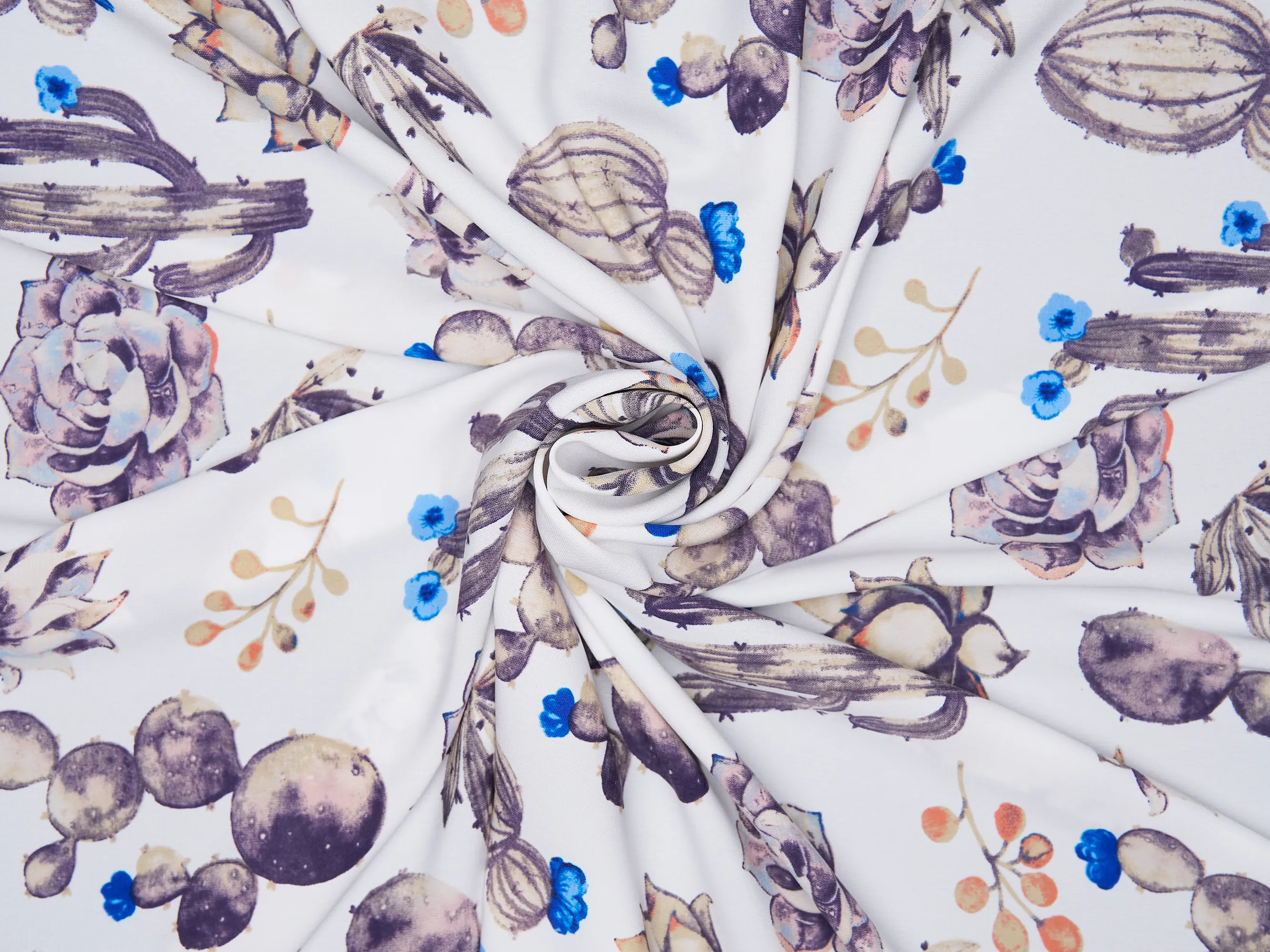 Woolpeach fabric by the yard -  Cactus floral print