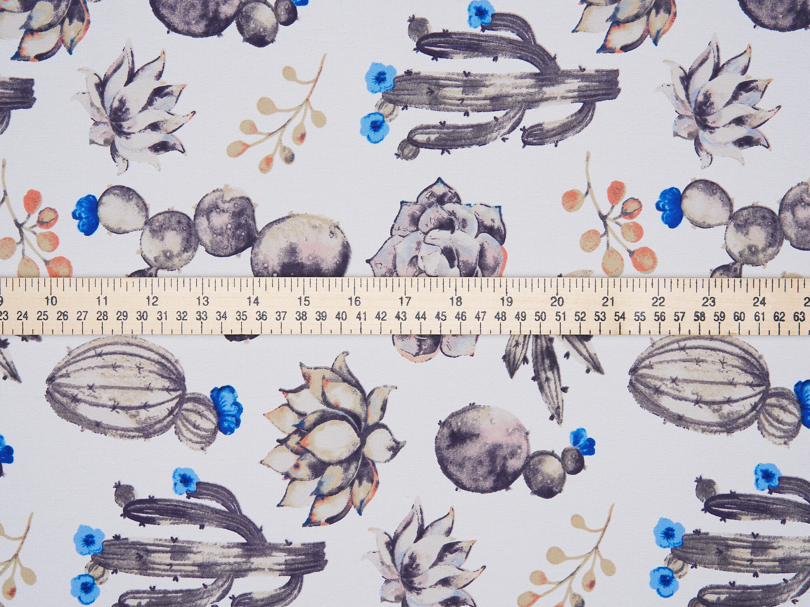 Woolpeach fabric by the yard -  Cactus floral print